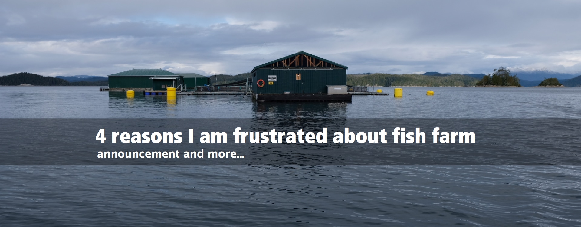 4 reasons I am frustrated about fish farm announcement and more...