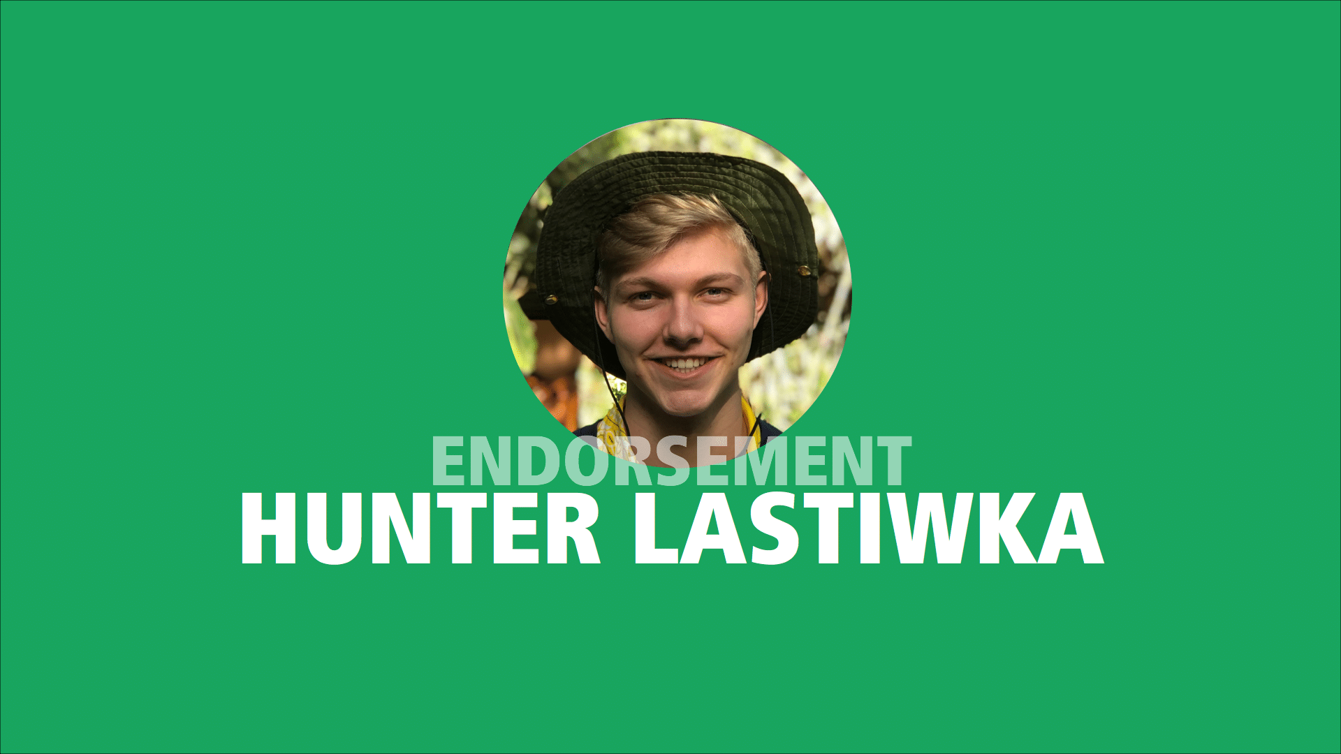 Hunter Lastiwka endorses Adam Olsen