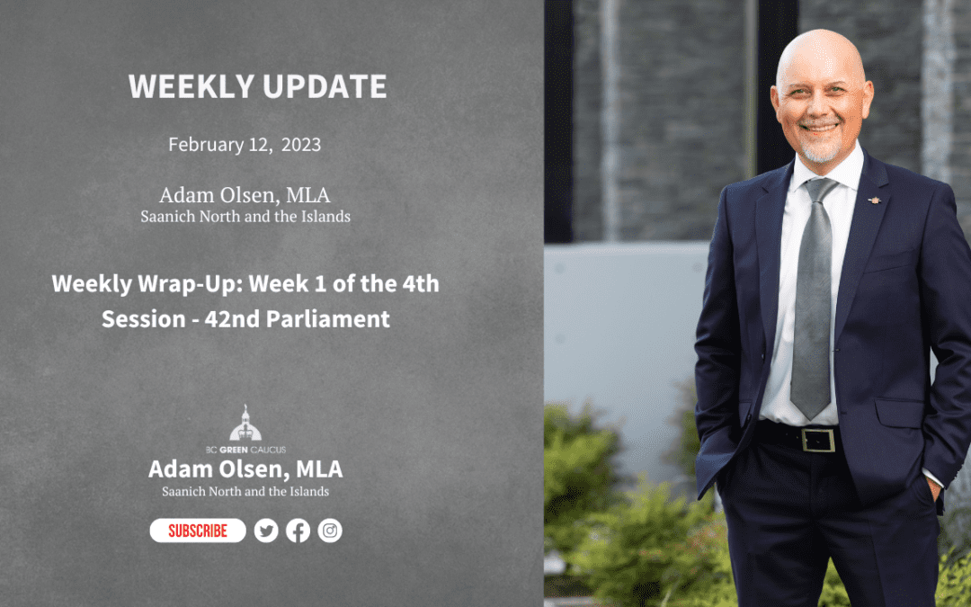 Weekly Wrap-Up: Week 1 of the 4th Session – 42nd Parliament