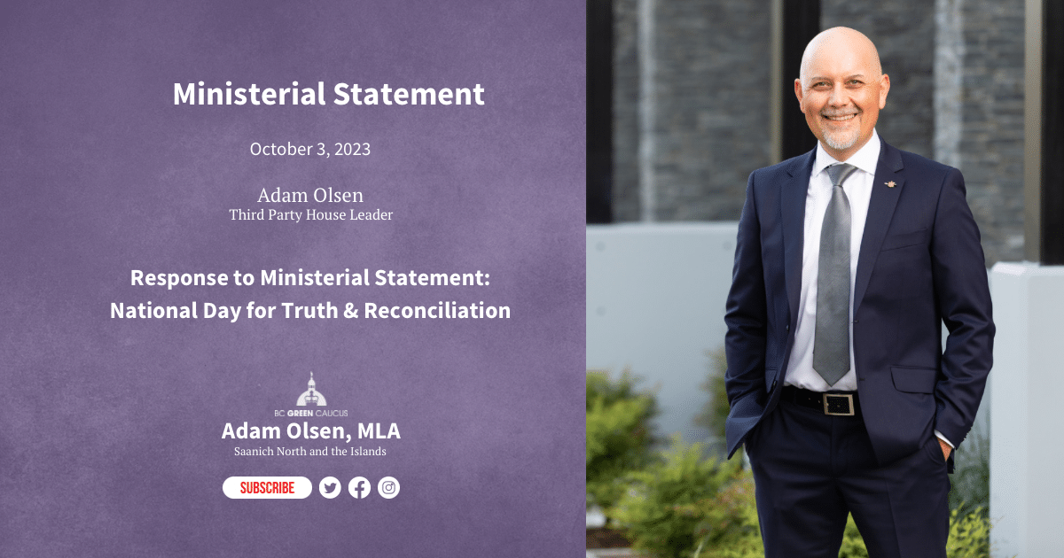 Response: Ministerial Statement on National Day for Truth and ...
