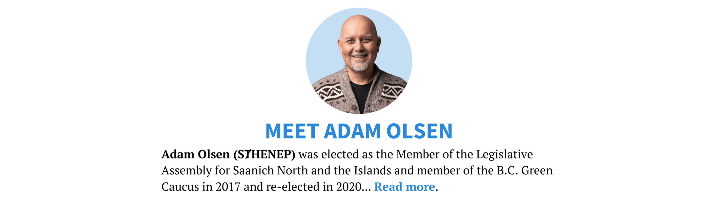 Adam Olsen banner graphic